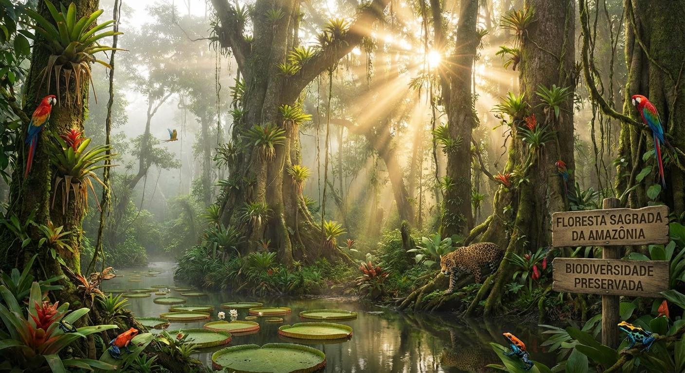 floresta sagrada de amazona  e a biodiversidade de plantas ,animais ,i arvores  em  AMAZONA - Beellon CashLike