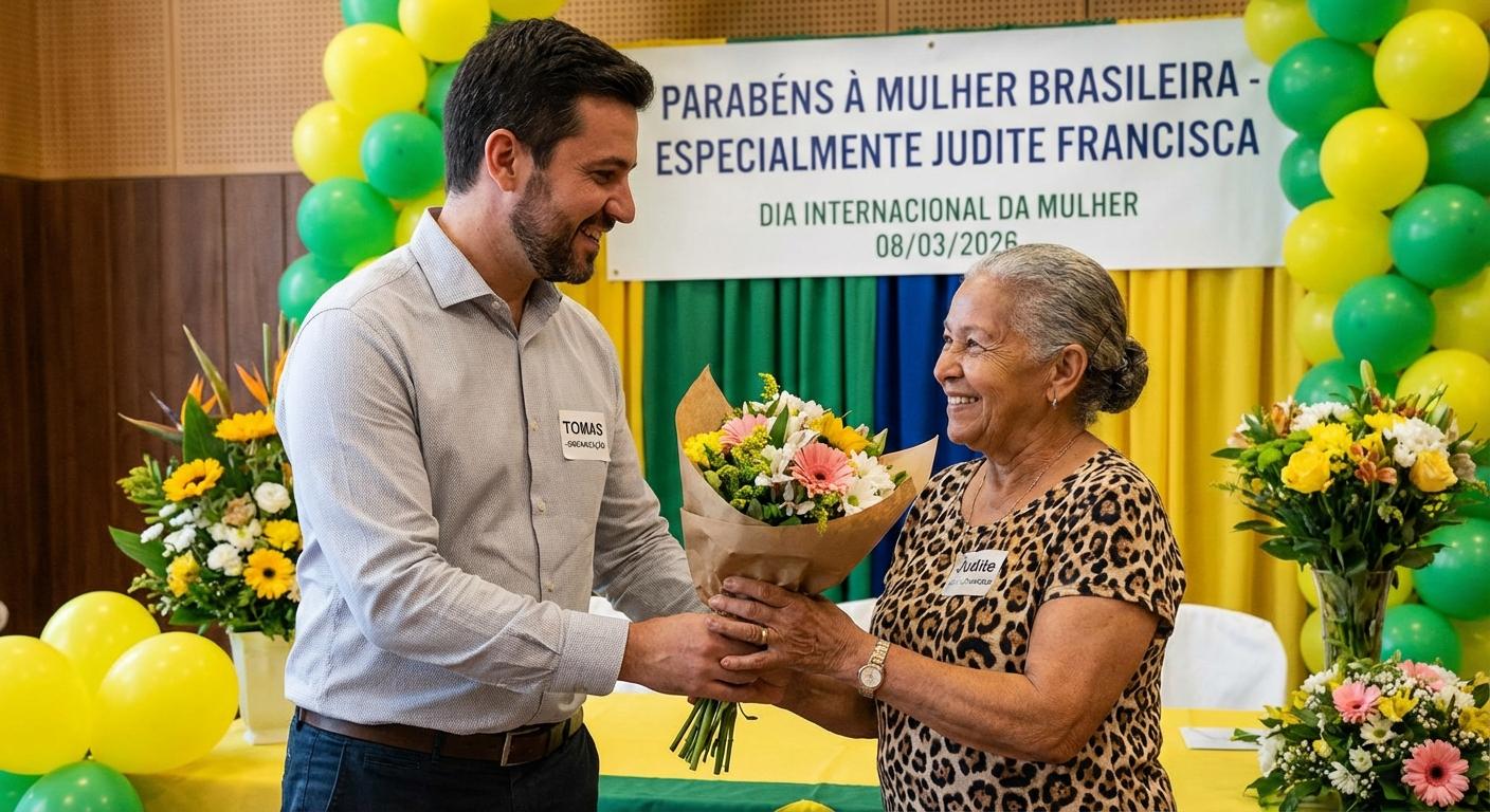 TOMAS sauda i parabenisa a mulher brasileira  em especial a judite francisca  pelo seu  dia aluzivo as mulheres brasileiras hoje  08/032026 - Beellon CashLike