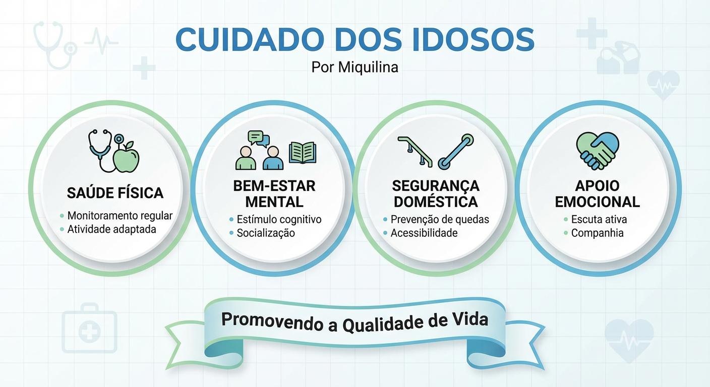 Gerar uma imagem infografica de cuidado dos idosos por miquilina - Beellon CashLike