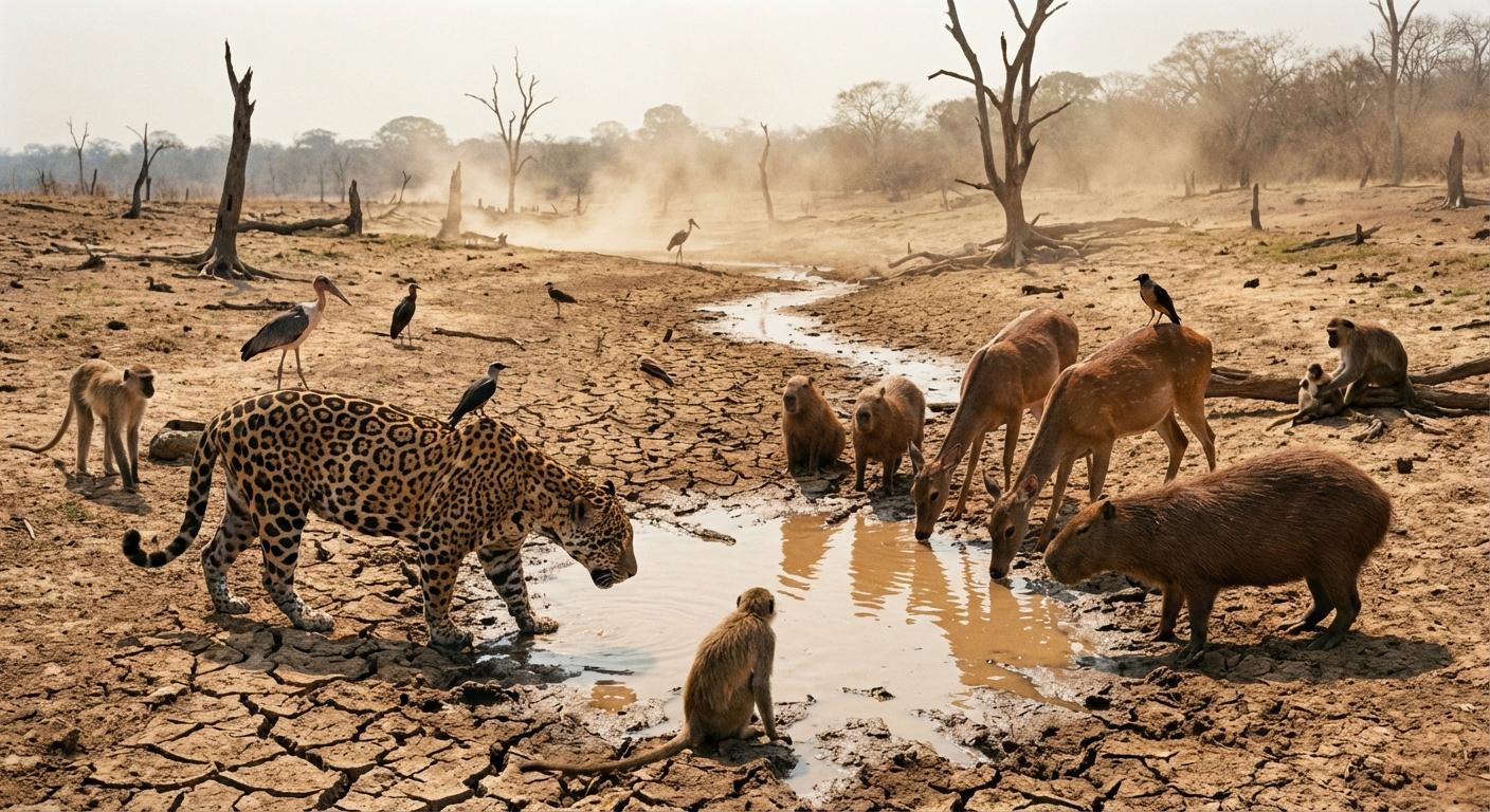 Animais da floresta numa reuiao de seca - Beellon CashLike