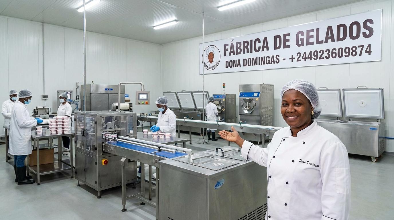 Sou a dona domingas trabalho  na área  de fabricação  de gelados  pode montar comigo uma fábrica  com todos itens  +244923609874 - Beellon CashLike