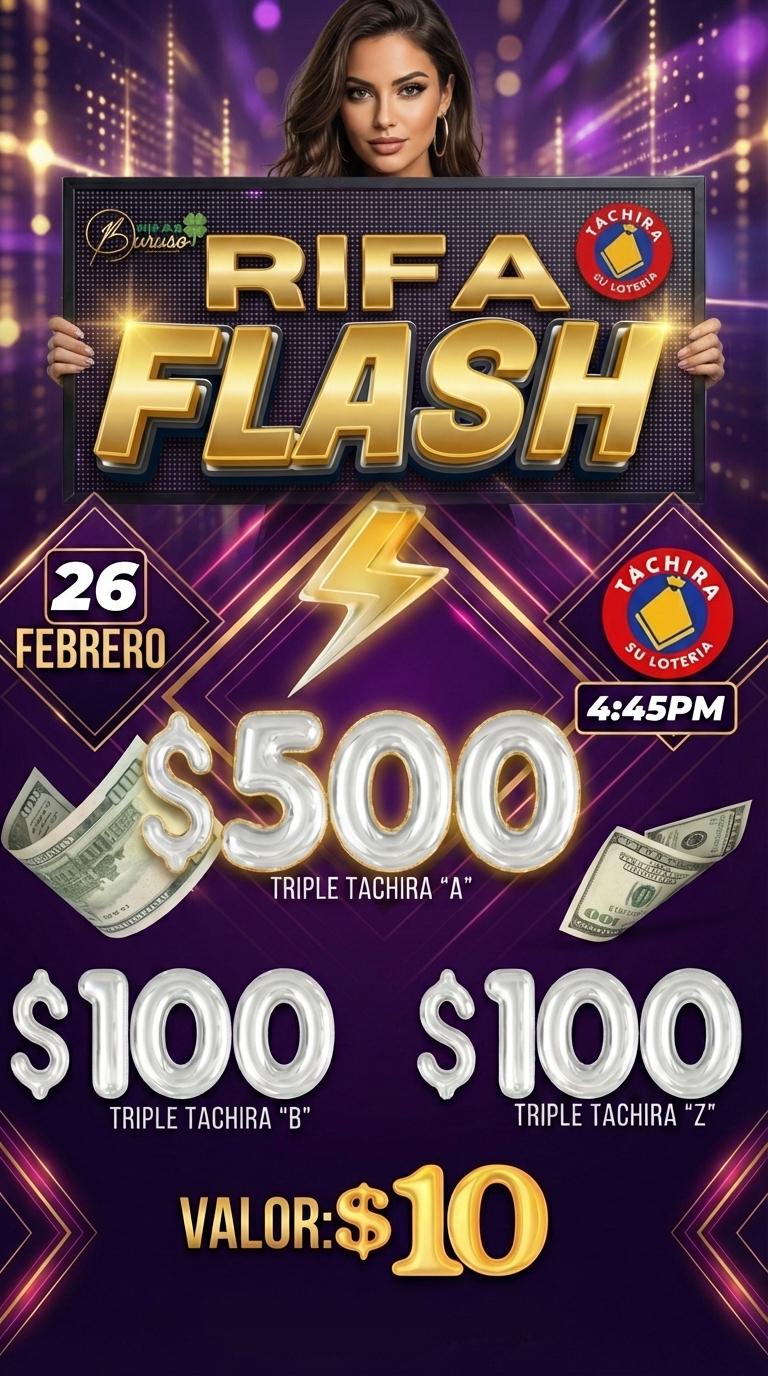 usa todo los logos y la informacion de la rifa solo quiero que lohagas mas profecional y que pongas una chica con un cartel par que se vea moderno de resto los logos y el precio valor y datos son los mismo - Beellon CashLike