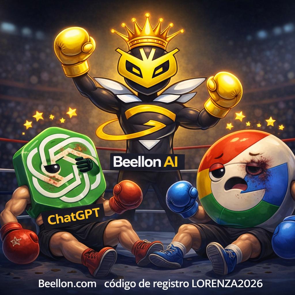 agrega al pied de la imagen en color blanco la pagina web y no toques mas nada solo y que diga: Beellon.com  codigo de registro LORENZA2026 - Beellon CashLike