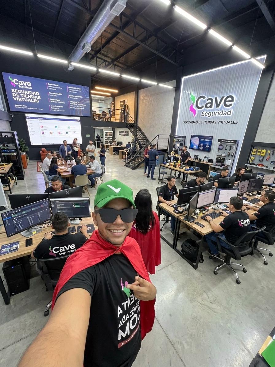 mas empleados, mas clientes, mas profundidad, local mas grande, mas herramientas y equipos, mas decoracion profesional, iluminacion comercial, empresa de seguridad de tiendas virtuales, logo de mi empresa en la pared. Cave Seguridad - Beellon CashLike