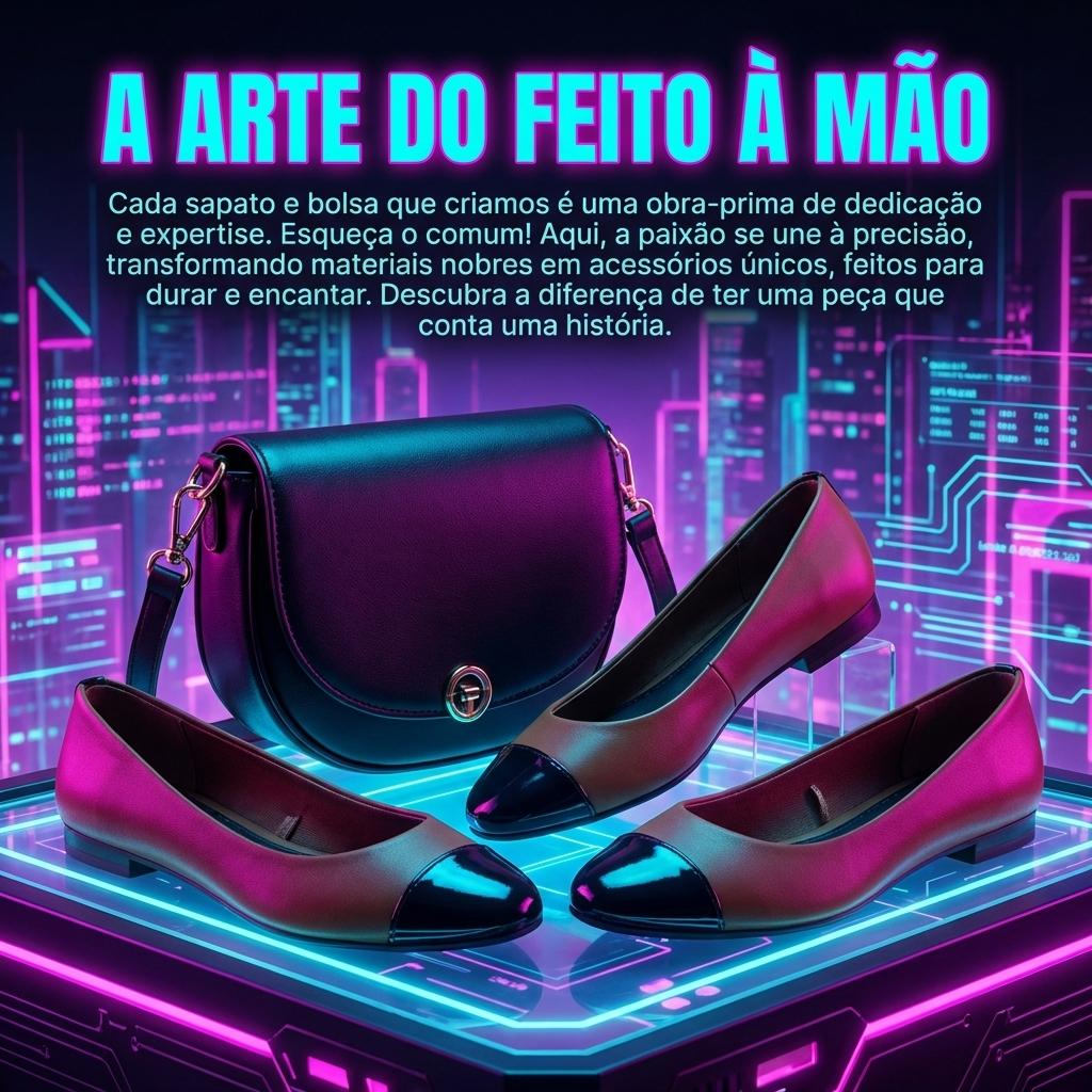 **A ARTE DO FEITO À MÃO** ✨

Cada sapato e bolsa que criamos é uma obra-prima de dedicação e expertise. Esqueça o comum! Aqui, a paixão se une à precisão, transformando materiais nobres em acessórios únicos, feitos para durar e encantar.

Descubra a diferença de ter uma peça que conta uma história. - Beellon CashLike