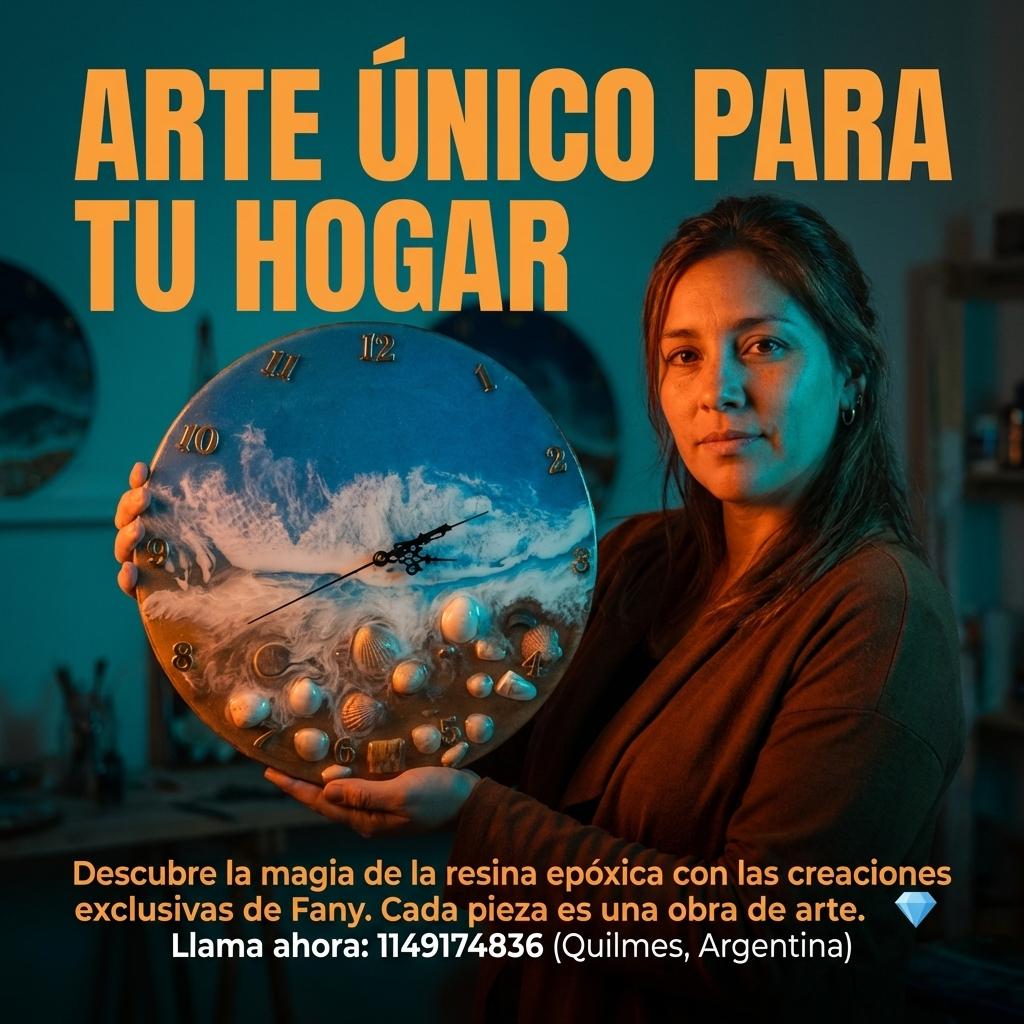 Arte único para tu hogar o regalo especial! Descubre la magia de la resina epóxica con las creaciones exclusivas de Fany. Cada pieza es una obra de arte. 💎 Llama ahora: 1149174836 (Quilmes, Argentina - Beellon CashLike