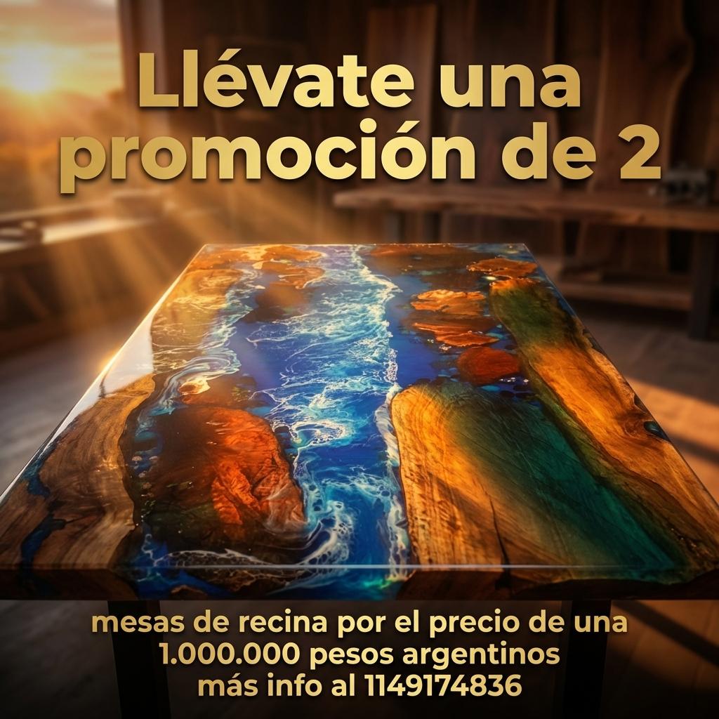 Llévate una promoción de 2 mesas de recina por el precio de una 1.000.000 pesos argentinos más info al 1149174836 - Beellon CashLike
