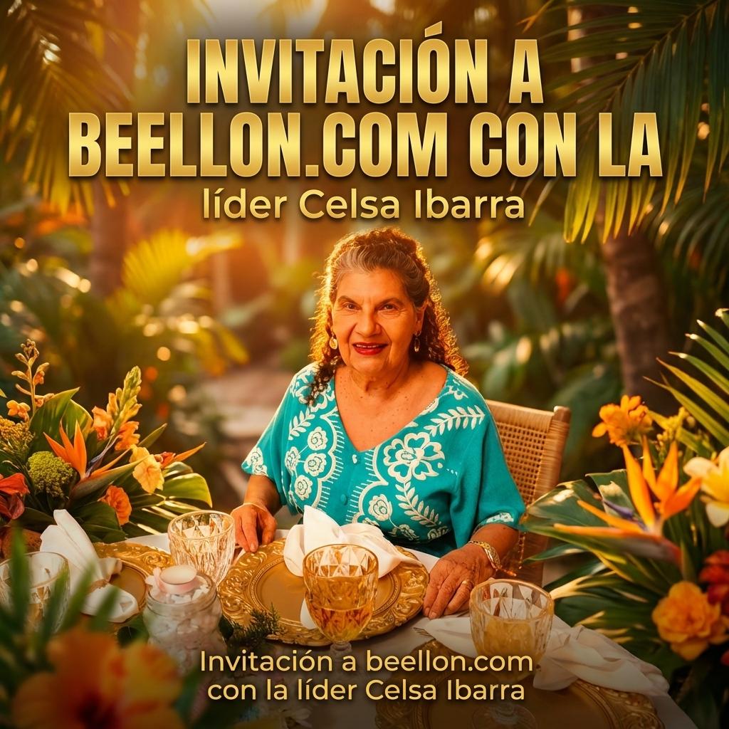 Invitación a beellon.com con la líder Celsa Ibarra - Beellon CashLike