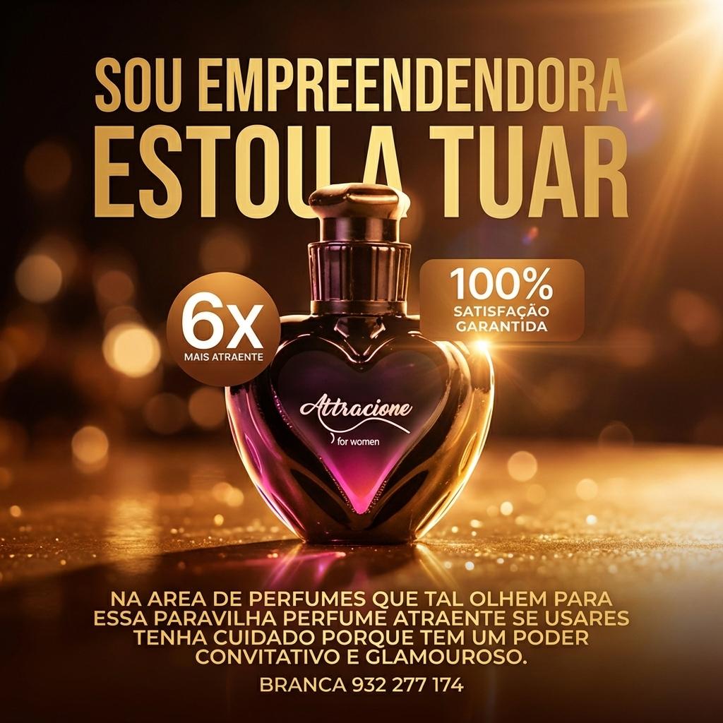 Sou empreendendora estou a tuar na area de perfumes  que tal olhem para essa paravilha perfume atraente se usares tenha cuidado porque tem um poder convitativo e glamouroso  Branca 932 277 174 - Beellon CashLike