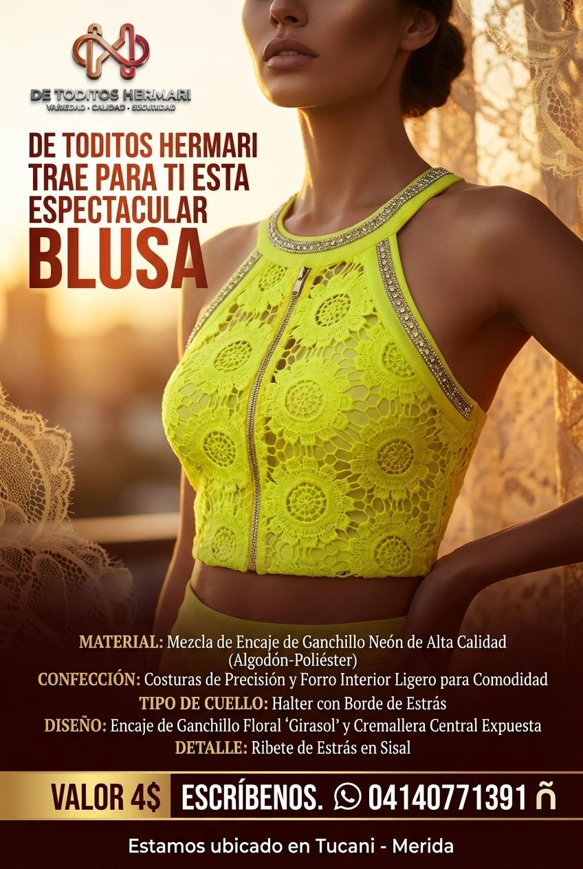 De Toditos Hermari  trae para ti esta espectacular blusa  valor 4$ Escribenos. agrega el logo de WhatsApp 04140771391 ñ. Estamos ubicado en Tucani - Merida - Beellon CashLike