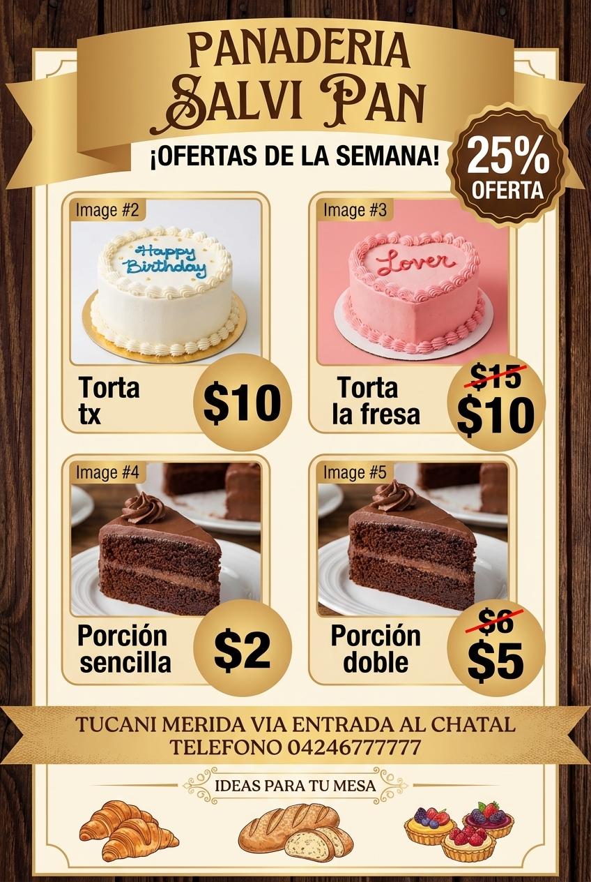 En  panaderia SALVI PAN. TUCANI MERIDA  VIA ENTRADA AL CHATAL  TELEFONO 04246777777 25% oferta - Beellon CashLike