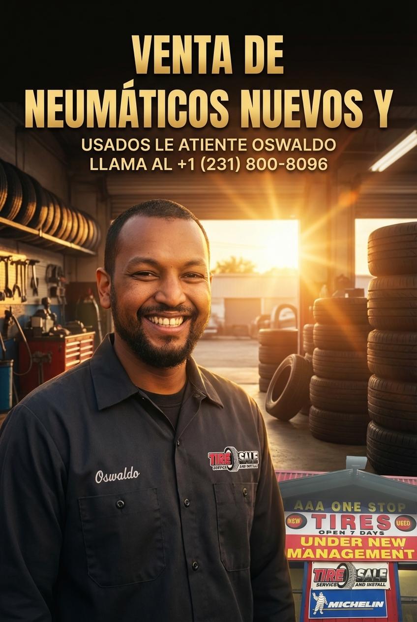 Venta de neumáticos nuevos y usados le atiende Oswaldo llama al +1 (231) 800-8096 - Beellon CashLike
