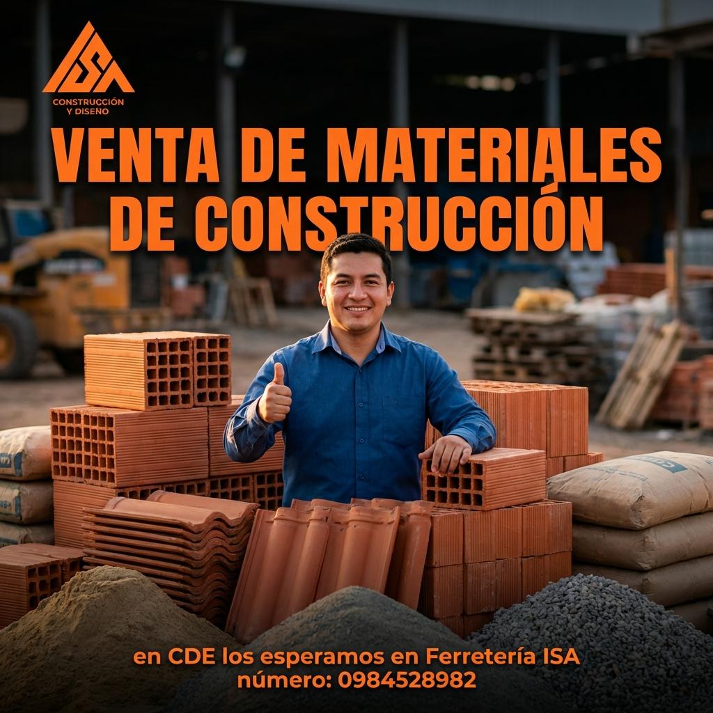 Venta de materiales de construcción en CDE los esperamos en Ferretería ISA número: 0984528982 - Beellon CashLike