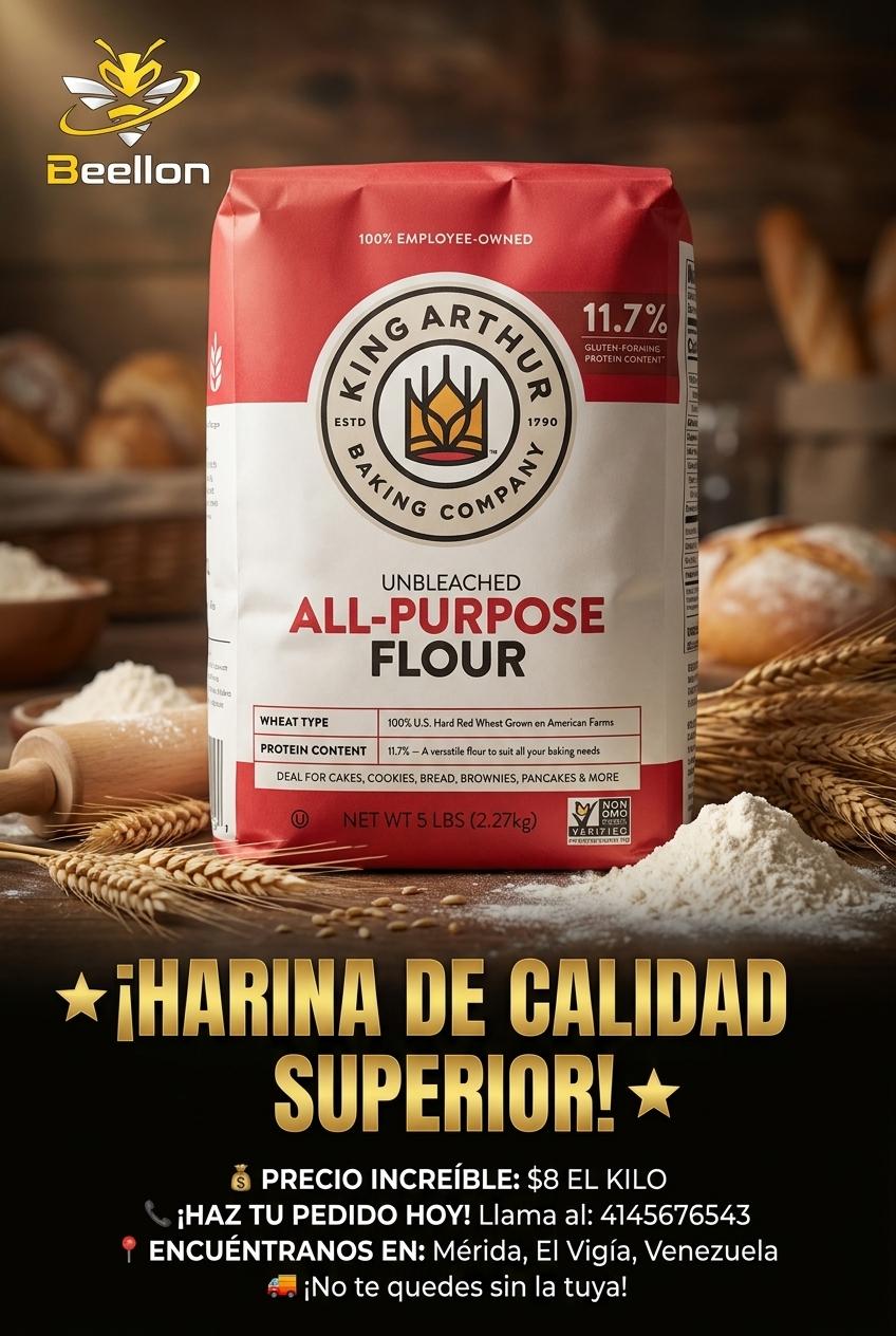 ⭐ ¡HARINA DE CALIDAD SUPERIOR! ⭐
💰 PRECIO INCREÍBLE: $8 EL KILO
📞 ¡HAZ TU PEDIDO HOY! Llama al: 4145676543
📍 ENCUÉNTRANOS EN: Mérida, El Vigía, Venezuela
🚚 ¡No te quedes sin la tuya! - Beellon CashLike