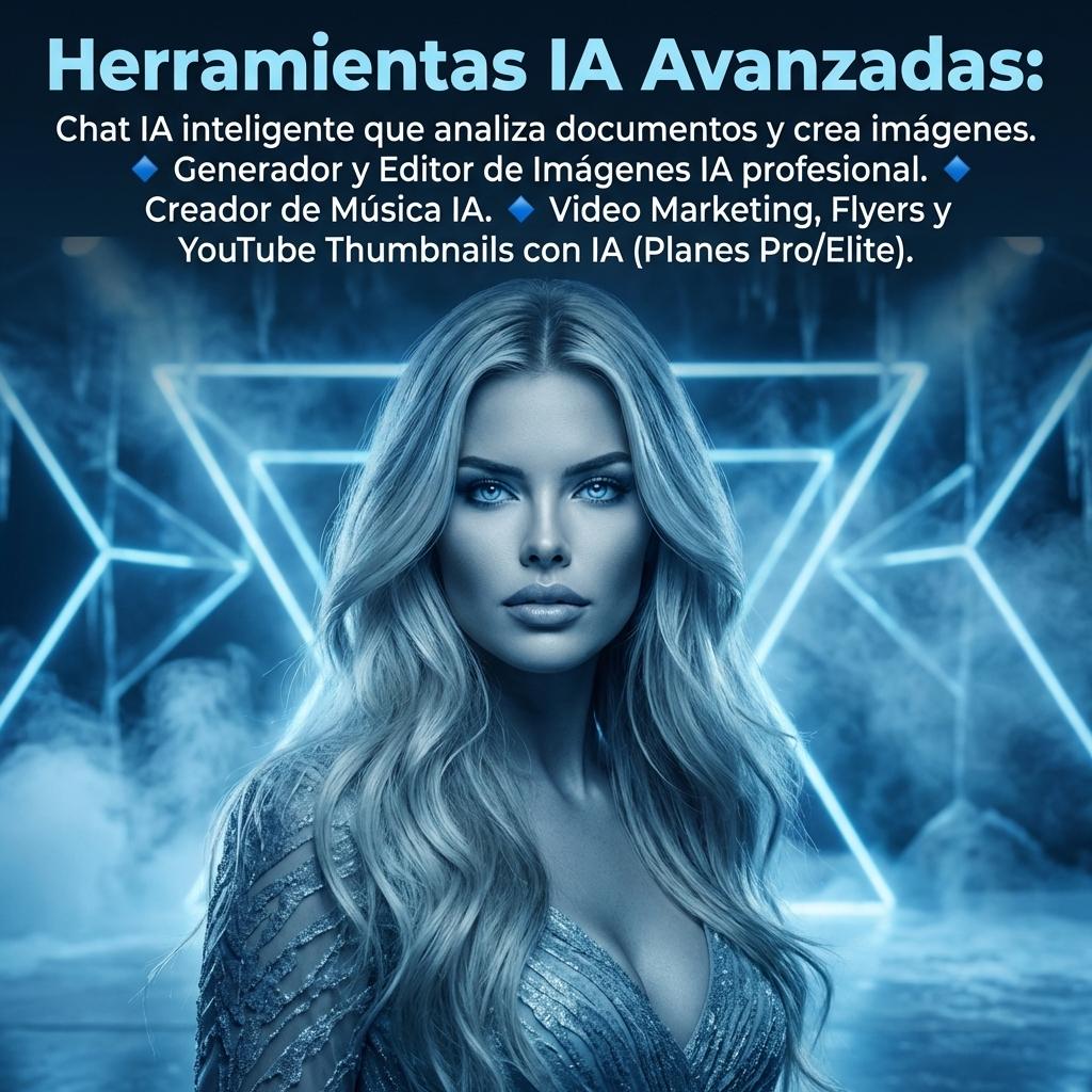 Herramientas IA Avanzadas:
Chat IA inteligente que analiza documentos y crea imágenes.
🔹 Generador y Editor de Imágenes IA profesional.
🔹 Creador de Música IA.
🔹 Video Marketing, Flyers y YouTube Thumbnails con IA (Planes Pro/Elite). - Beellon CashLike