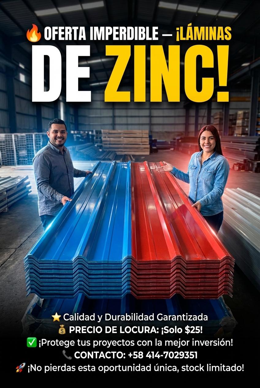 🔥 OFERTA IMPERDIBLE — ¡LÁMINAS DE ZINC!
⭐ Calidad y Durabilidad Garantizada
💰 PRECIO DE LOCURA: ¡Solo $25!
✅ ¡Protege tus proyectos con la mejor inversión!
📞 CONTACTO: +58 414-7029351
🚀 ¡No pierdas esta oportunidad única, stock limitado! - Beellon CashLike