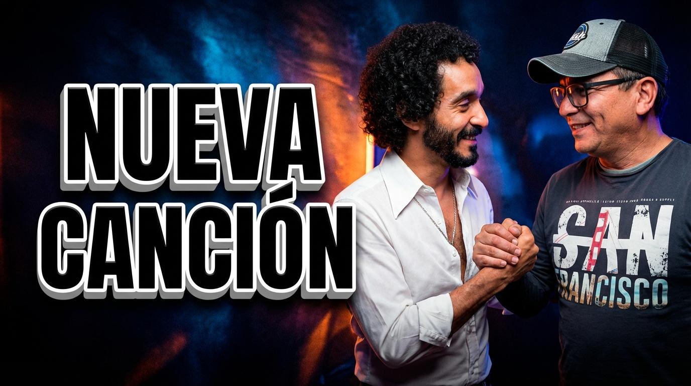 pona  los 2 personas de la imagen a saludarse chocando la mano y escriba: NUeva cancion dedicada a Willi Colon - Beellon CashLike