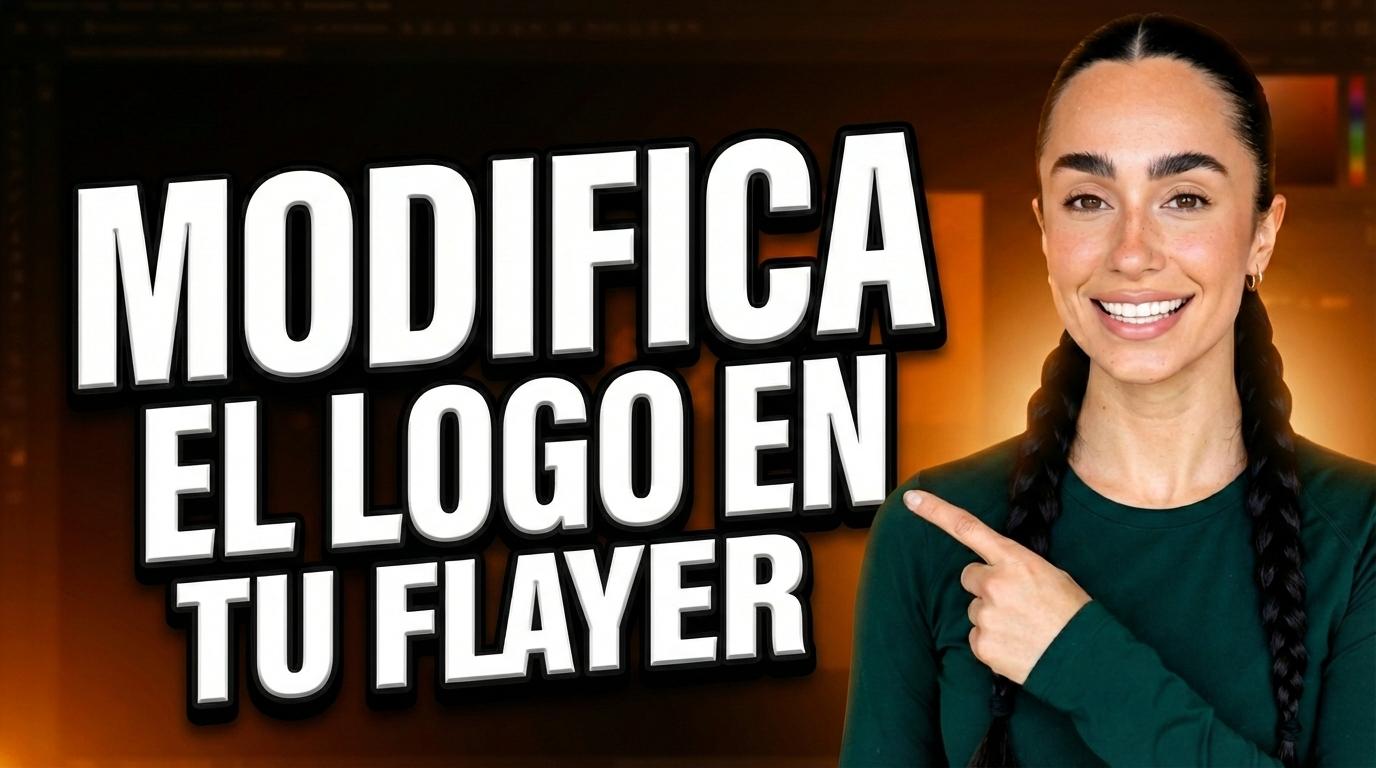 que sea este texto: Modifica el logo en tu flayer - Beellon CashLike