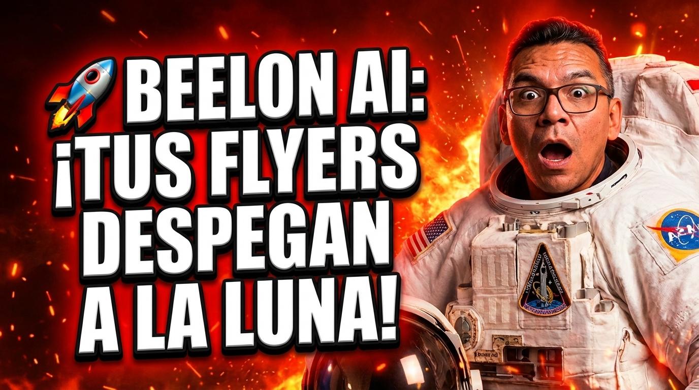 🚀 BEELLON AI: ¡TUS FLYERS DESPEGAN A LA LUNA! - Beellon CashLike