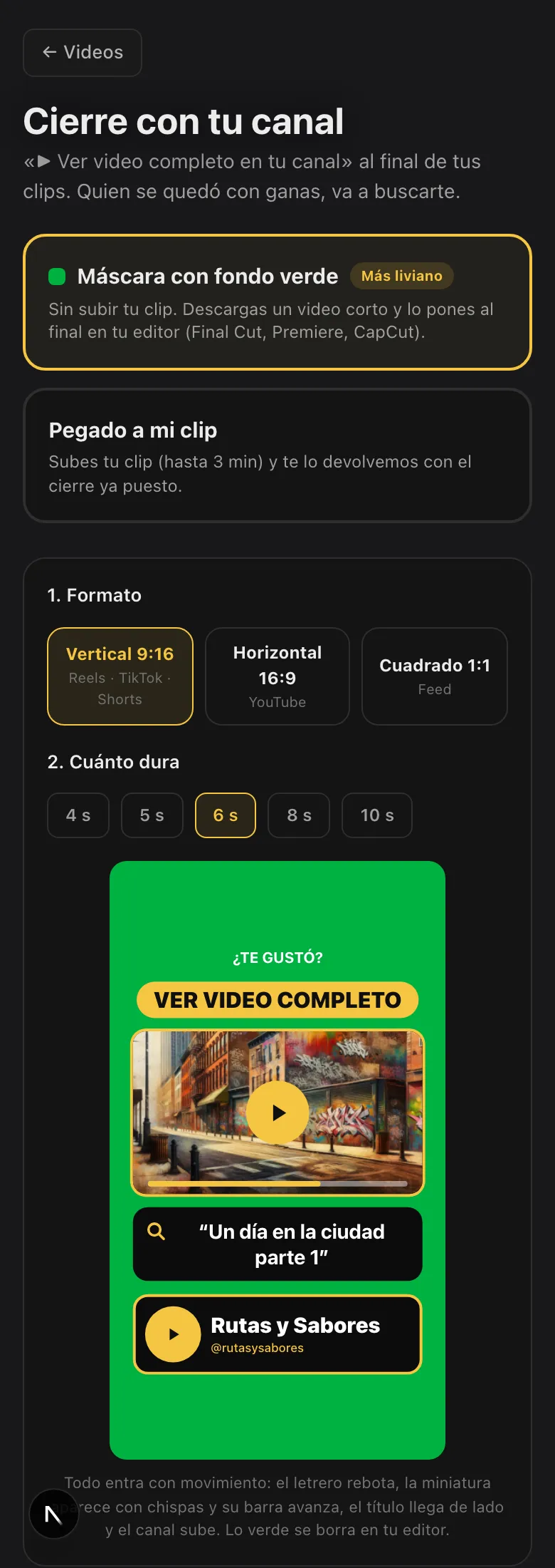Cierre con tu canal abierto en un celular