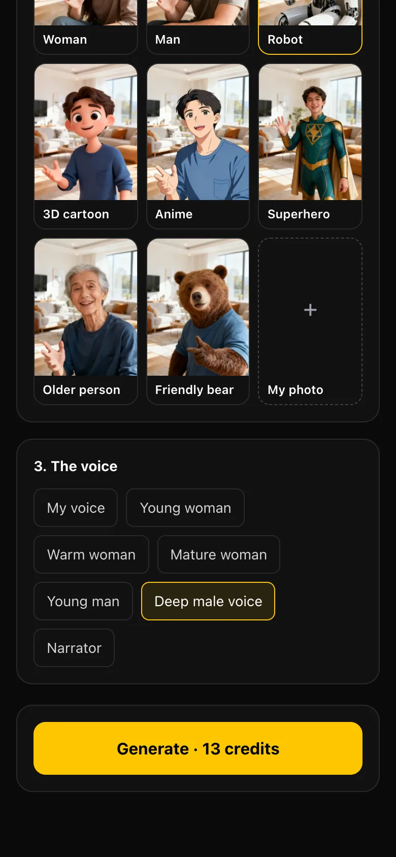 Change character on a phone